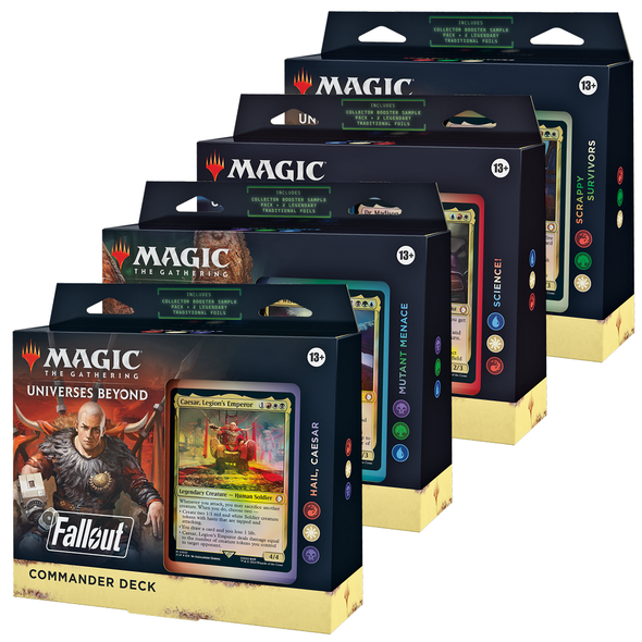 MTG - Universes Beyond: Fallout - Commander Deck - Set of 4 (Pre-Order) available at 401 Games Canada