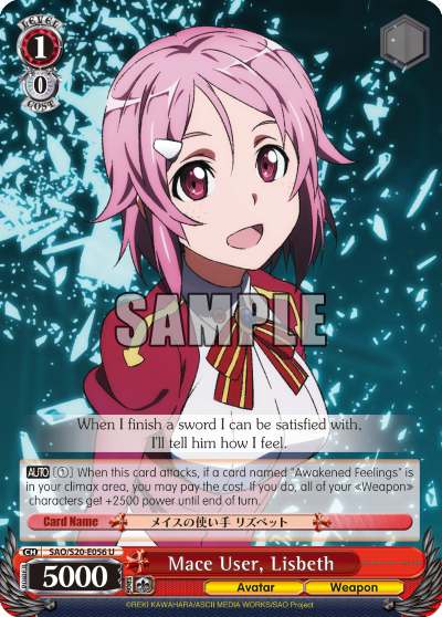 Mace User, Lisbeth - SAO/S20-E056 - Uncommon available at 401 Games Canada