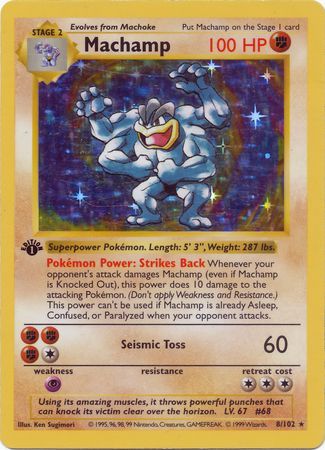 Machamp - 8/102 - Holo - 1st Edition (Shadowless) available at 401 Games Canada