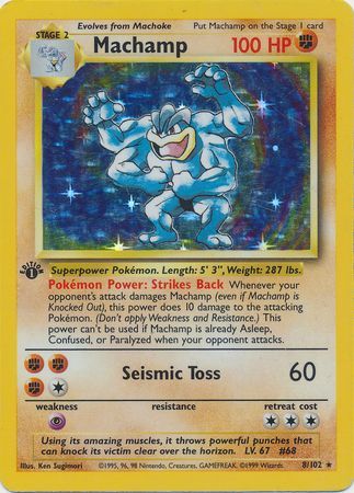 Machamp - 8/102 - Holo - 1st Edition (with Shadow) available at 401 Games Canada