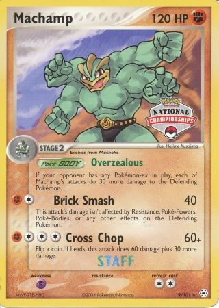 Machamp - 9/101 - Promo (Staff National Championships) available at 401 Games Canada