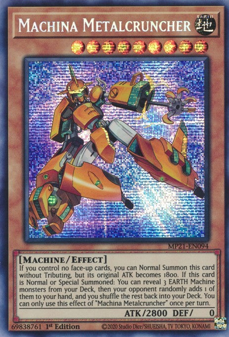 Machina Metalcruncher - MP21-EN094 - Prismatic Secret Rare - 1st Edition available at 401 Games Canada