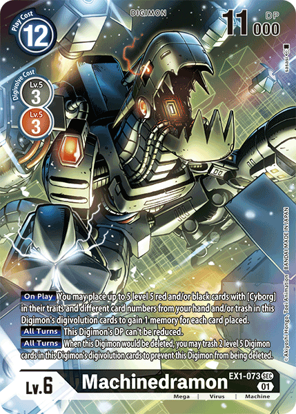 Machinedramon (Alternate Art) - EX1-073 - Secret Rare available at 401 Games Canada