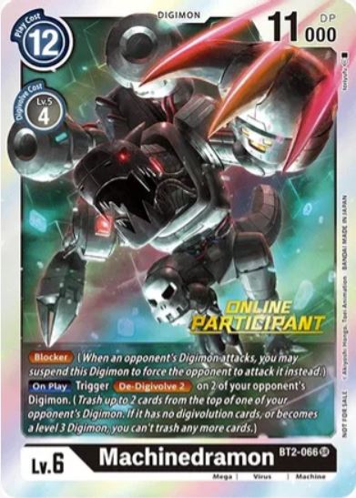 Machinedramon (Online Participant Promo) - BT2-066 - Promo available at 401 Games Canada