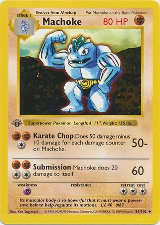 Machoke - 34/102 - Uncommon - 1st Edition available at 401 Games Canada