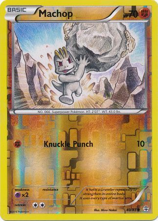 Machop - 40/83 - Common - Reverse Holo available at 401 Games Canada