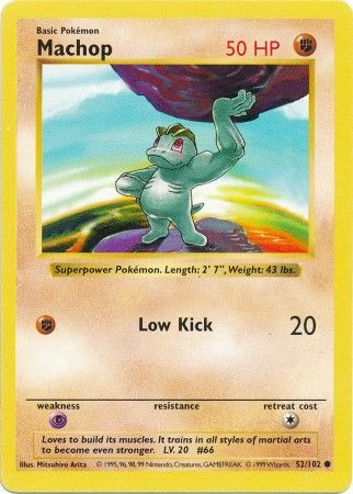 Machop - 52/102 - Common - Shadowless available at 401 Games Canada