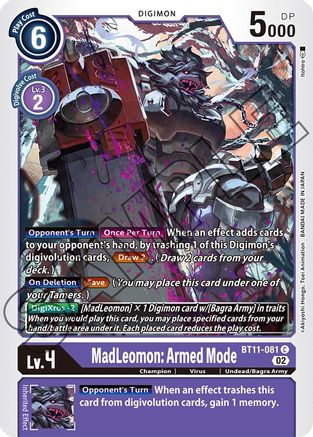 MadLeomon: Armed Mode - BT11-081 - Common available at 401 Games Canada