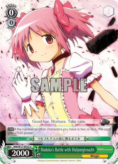 Madoka's Battle with Walpurgisnacht - MM/W17-E032 - Uncommon available at 401 Games Canada