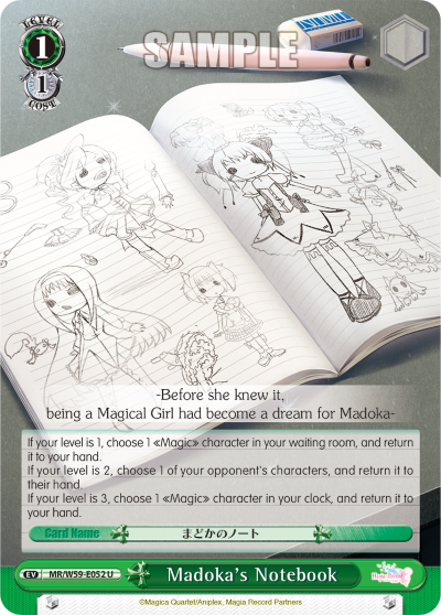 Madoka's Notebook - MR/W59-E052 - Uncommon available at 401 Games Canada