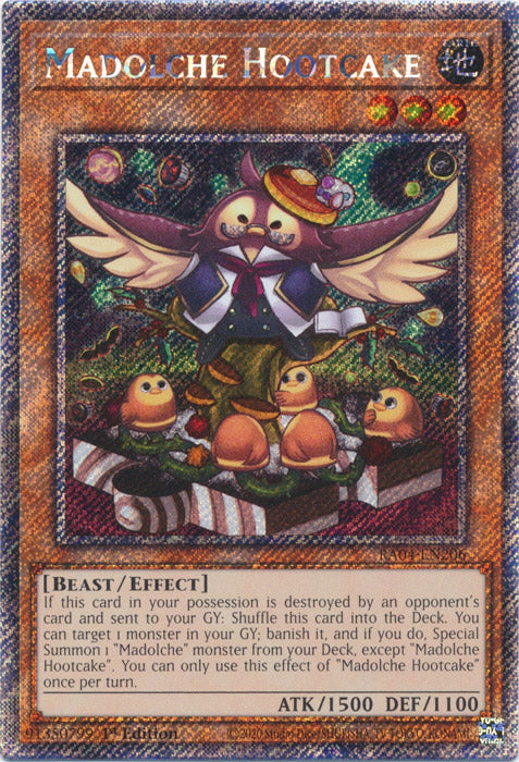 Madolche Hootcake (Platinum Secret Rare) - RA04-EN206 - Platinum Secret Rare - 1st Edition