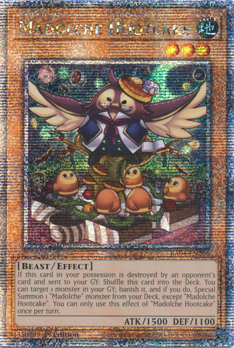 Madolche Hootcake - RA04-EN206 - Quarter Century Secret Rare - 1st Edition