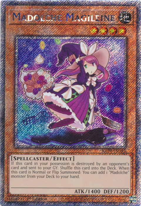 Madolche Magileine (Platinum Secret Rare) - RA04-EN185 - Platinum Secret Rare - 1st Edition