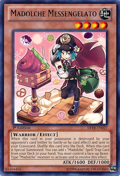 Madolche Messengelato - ABYR-EN027 - Rare - 1st Edition available at 401 Games Canada