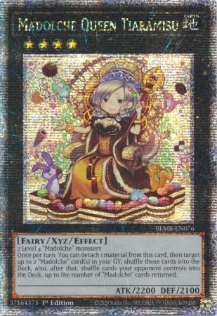 Madolche Queen Tiaramisu - BLMR-EN076 - Quarter Century Secret Rare - 1st Edition available at 401 Games Canada