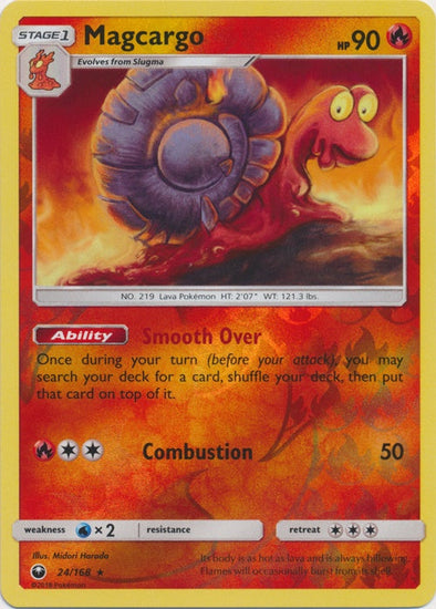 Magcargo - 24/168 - Rare - Reverse Holo available at 401 Games Canada