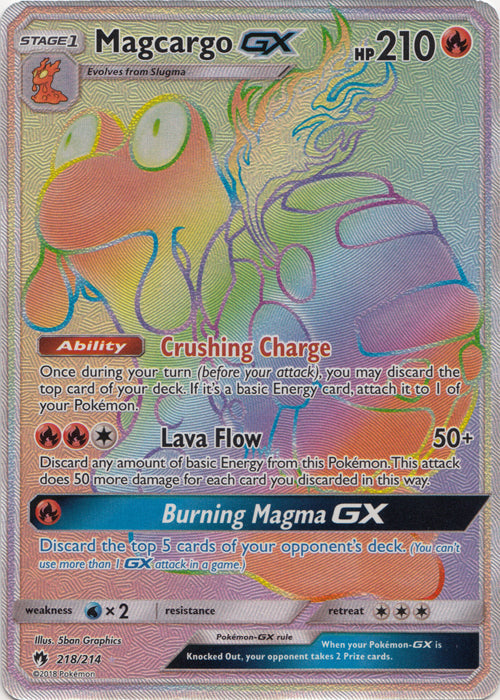 Magcargo GX - 218/214 - Hyper Rare available at 401 Games Canada