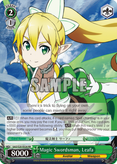 Magic Swordsman, Leafa - SAO/S20-E026 - Double Rare available at 401 Games Canada