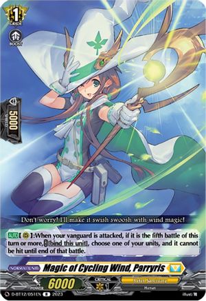 Magic of Cycling Wind, Parryris - D-BT12/051EN - Rare available at 401 Games Canada