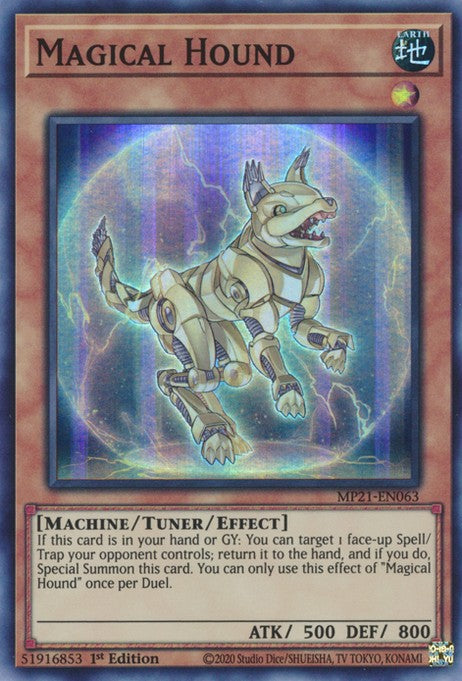 Magical Hound - MP21-EN063 - Super Rare - 1st Edition available at 401 Games Canada
