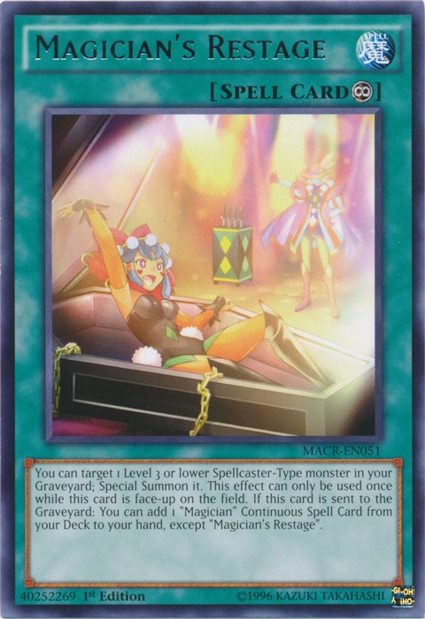 Magician's Restage - MACR-EN051 - Rare - 1st Edition available at 401 Games Canada