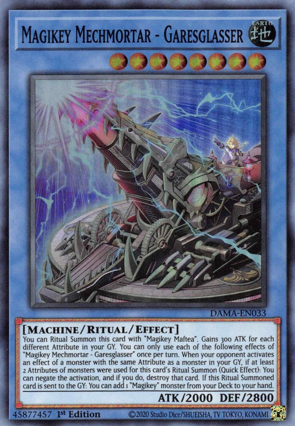 Magikey Mechmortar - Garesglasser - DAMA-EN033 - Super Rare - 1st Edition available at 401 Games Canada