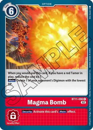 Magma Bomb - BT11-096 - Common available at 401 Games Canada