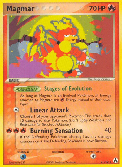 Magmar - 21/92 - Rare available at 401 Games Canada