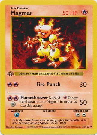 Magmar - 36/102 - Uncommon - 1st Edition available at 401 Games Canada