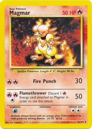 Magmar - 36/102 - Uncommon - Unlimited available at 401 Games Canada