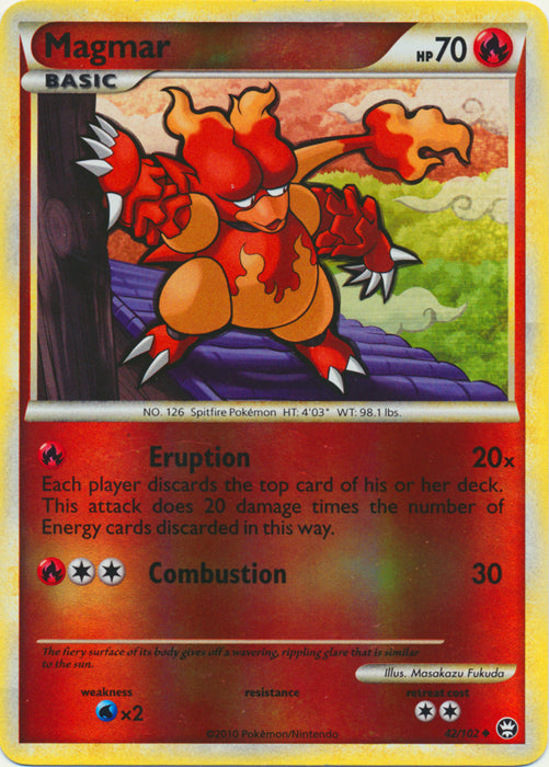 Magmar - 42/102 - Uncommon - Reverse Holo available at 401 Games Canada