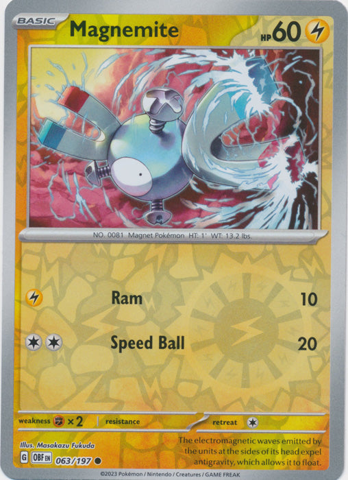 Magnemite - 063/197 - Common - Reverse Holo available at 401 Games Canada