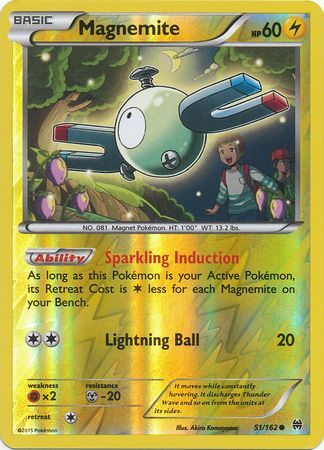 Magnemite - 51/162 - Common - Reverse Holo available at 401 Games Canada