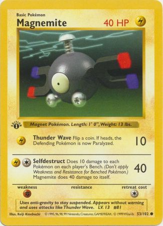 Magnemite - 53/102 - Common - 1st Edition available at 401 Games Canada