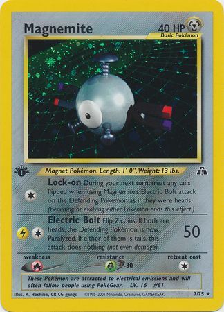 Magnemite - 7/75 - Holo - 1st Edition available at 401 Games Canada