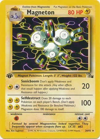 Magneton - 26/62 - Rare - 1st Edition available at 401 Games Canada