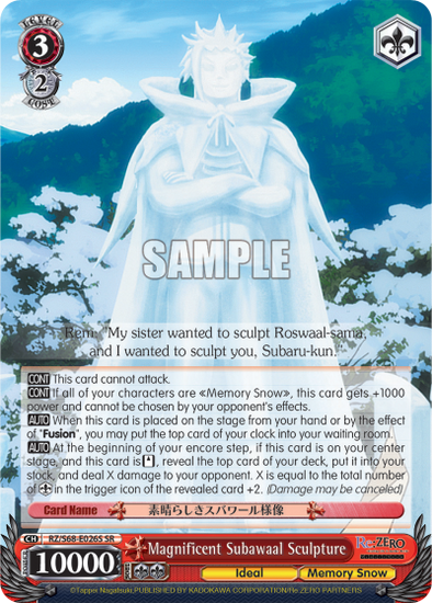 Magnificent Subawaal Sculpture (SR) - RZ/S68-E026S - Super Rare available at 401 Games Canada