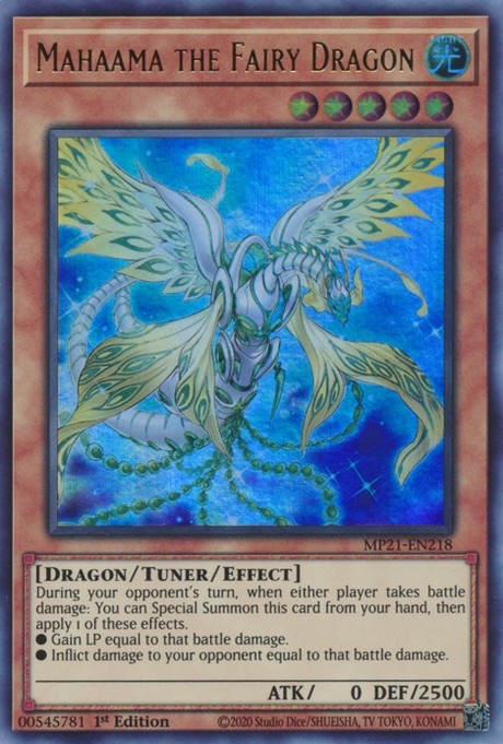 Mahaama the Fairy Dragon - MP21-EN218 - Ultra Rare - 1st Edition available at 401 Games Canada