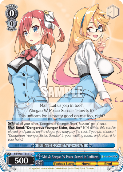 Mai & Ahegao W Peace Sensei in Uniform - Fii/W65-TE15 - Trial Deck available at 401 Games Canada