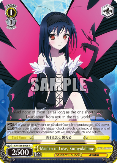 Maiden in Love, Kuroyukihime - AW/S18-E006 - Rare available at 401 Games Canada