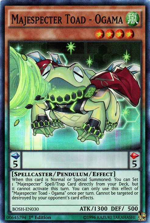 Majespecter Toad - Ogama - BOSH-EN030 - Super Rare - 1st Edition available at 401 Games Canada