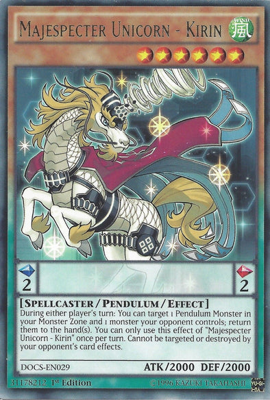 Majespecter Unicorn - Kirin - DOCS-EN029 - Rare - 1st Edition available at 401 Games Canada