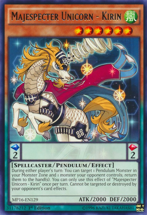 Majespecter Unicorn - Kirin - MP16-EN129 - Rare - 1st Edition available at 401 Games Canada