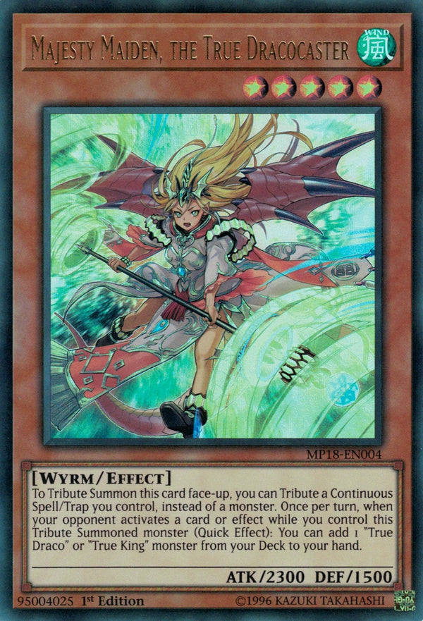 Majesty Maiden, the True Dracocaster - MP18-EN004 - Ultra Rare - 1st Edition available at 401 Games Canada