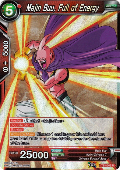 Majin Buu, Full of Energy - TB1-006 - Rare available at 401 Games Canada