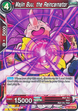 Majin Buu, the Reincarnator - DB1-005 - Uncommon available at 401 Games Canada