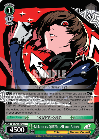 Makoto as QUEEN: All-out Attack - P5/S45-E036 - Uncommon available at 401 Games Canada