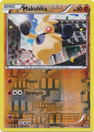 Makuhita - 51/111 - Common - Reverse Holo available at 401 Games Canada