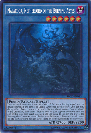 Malacoda, Netherlord of the Burning Abyss - SECE-EN085 - Ghost Rare - Unlimited available at 401 Games Canada