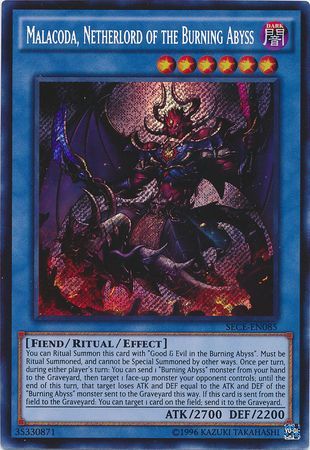 Malacoda, Netherlord of the Burning Abyss - SECE-EN085 - Secret Rare - Unlimited available at 401 Games Canada